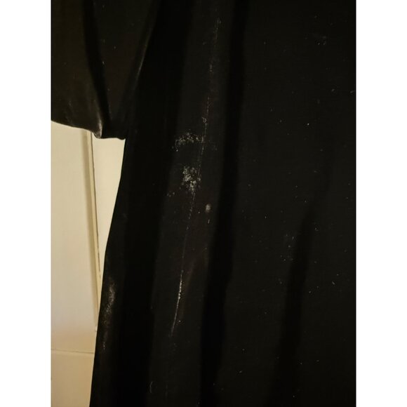 Antique 1920s Silky Velvet Black Opera Coat/Robe Puffed Collar/Sleeves - Picture 5 of 16